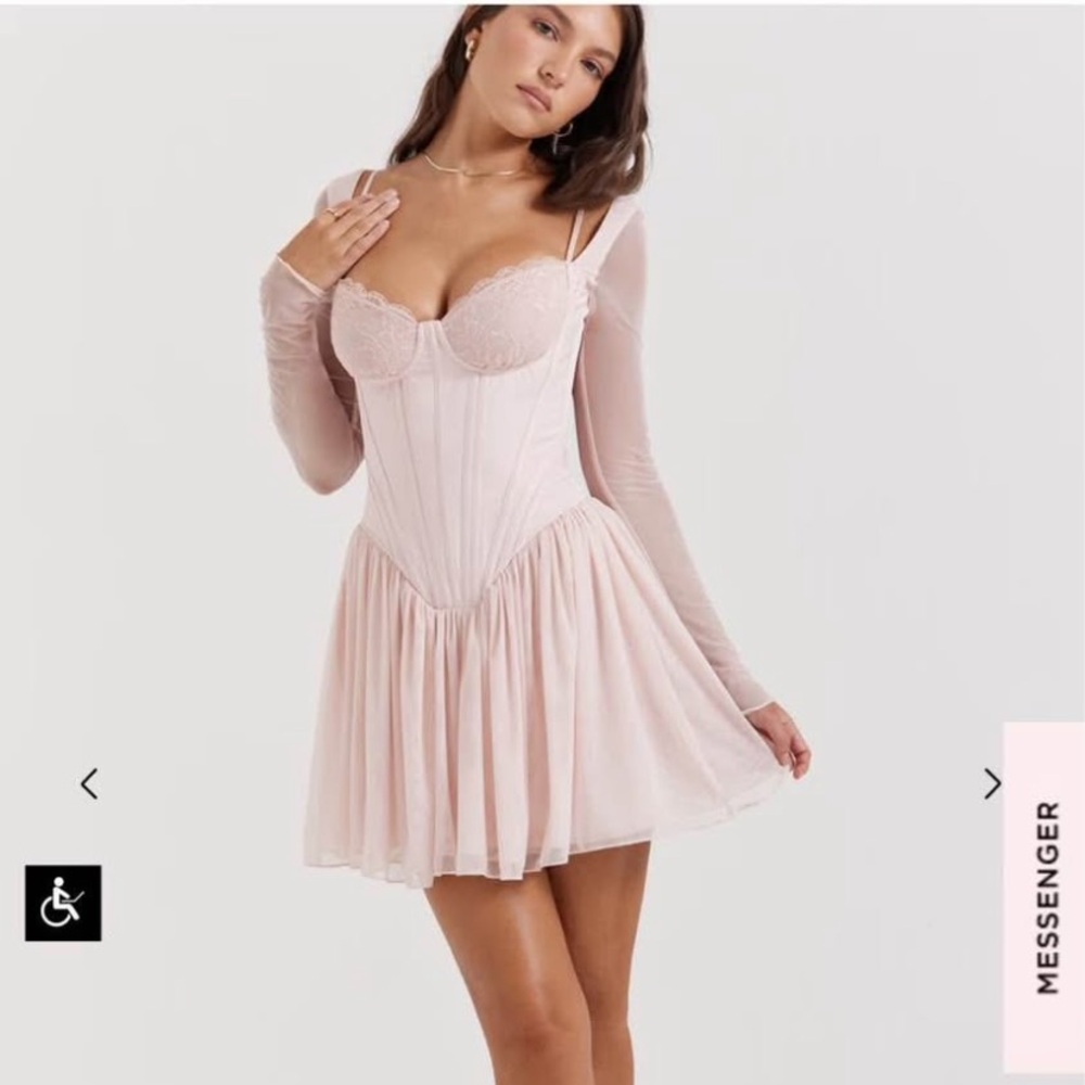 House of CB vivi longsleeve corset mini dress - Picture 3 of 4